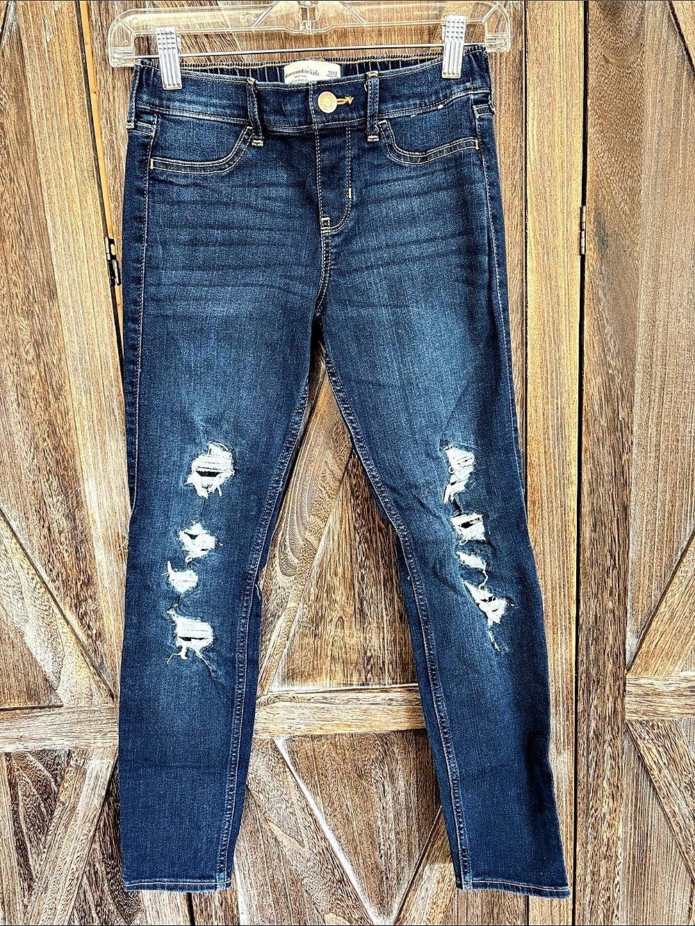 Abercrombie Kids Mid-Rise Pull-On Jean Legging Blue Girls 11/12 Long